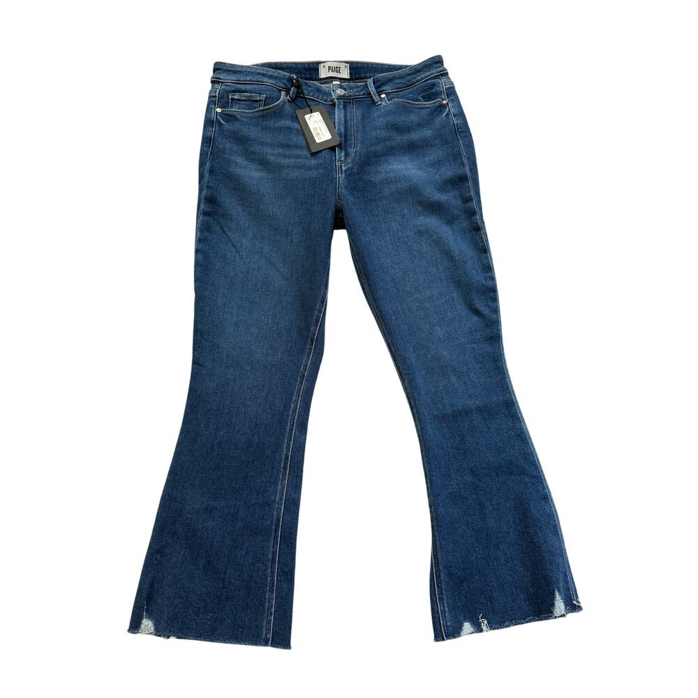 New Paige Jeans Women's 32 Colette Crop Flare in Wonderwall Raw Live Hem - Picture 8 of 8